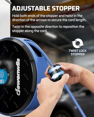 Ceiling Wall Mount Retractable Extension Cord Reel with 30FT Cord