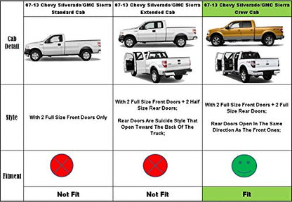 Rain Guards for Silverado Sierra Crew Cab Suburban Avalanche 07