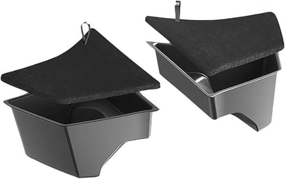 GGCLIMAX Trunk Side Storage Box Compatible with Tesla Model 3 Highland 2024-2025 Odorless TPE Organizer with Felt/TPE Lid Wet Item Storage Extra Space Solution((Flocking) Full Set)