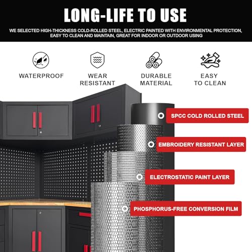2Pcs Corner Garage Storage Cabinet System