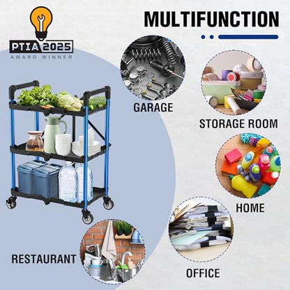 3 Tier Collapsible Utility Cart