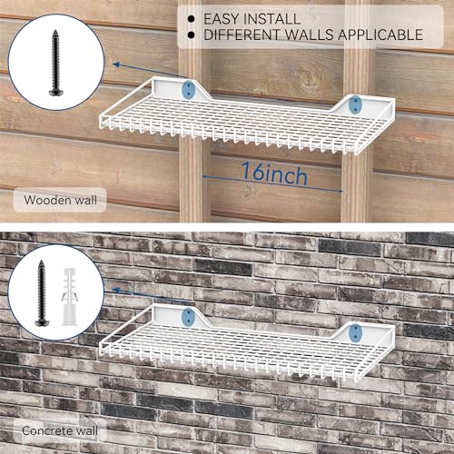 Garage Wall Shelves 23.6"x11.8" Wall Mount Metal Shelves 2 Pack (2 Count)