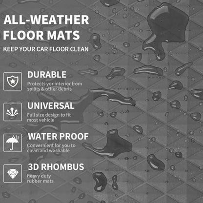 Gray Rubber Car Floor Mats & Cargo Liners