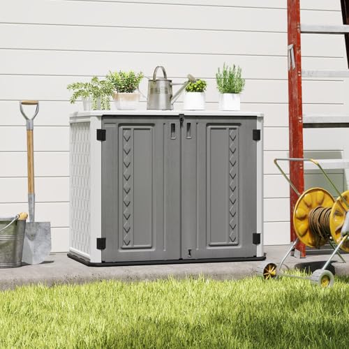 Outdoor Storage Shed Diamond Texture 4x3FT Horizontal Shed