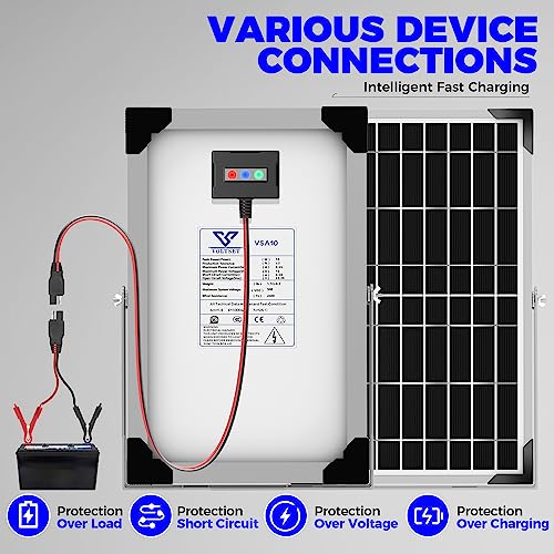 10W 12V Solar Panel Battery Charger Trickle Maintainer Kit