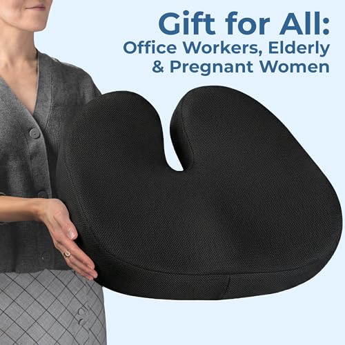 Seat Cushion Memory Foam Chair Cushion for Tailbone Pain Relief