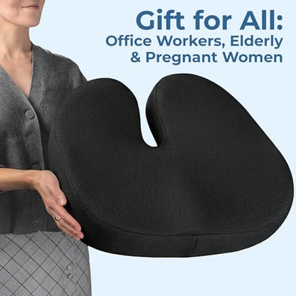 Seat Cushion Memory Foam Chair Cushion for Tailbone Pain Relief