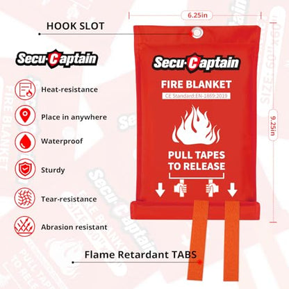Emergency Fire Blanket for Home and Kitchen (12 Count)
