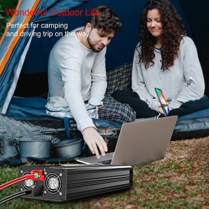 3000W Pure Sine Wave Inverter 24V DC to 120V AC Converter for Home