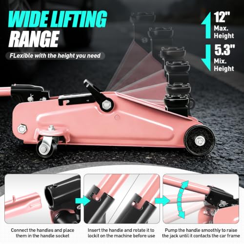 1.5 Ton Car Floor Jack Low Profile Hydraulic Trolley Service