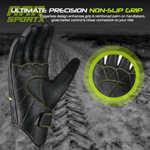 Motorcycle Gloves Men's Leather Motorbike Gloves Touchscreen Function
