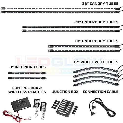 12pc Million Color LED Golf Cart Underglow Kit for 12V 4