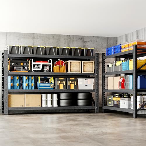 48" W Storage Shelves 3000lbs Garage Metal Shelving Heavy Duty Garage Shelves Adjustable Storage Shelves for Industrial