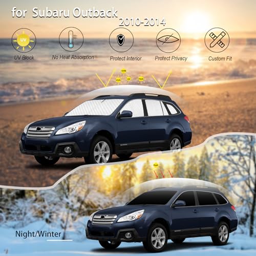 8pcs Thicken Sun Shades for Subaru Outback 2010