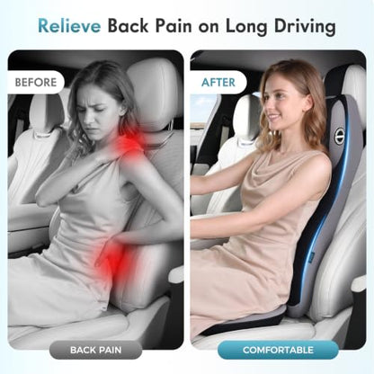 Memory Foam Car Seat Cushion with 2