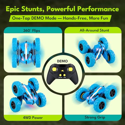 Remote Control Flip Stunt Car Double Sided Driving Crawler Toys