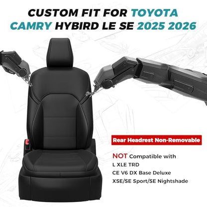 Custom Seat Covers for Toyota Camry 2025 2026 Hybrid