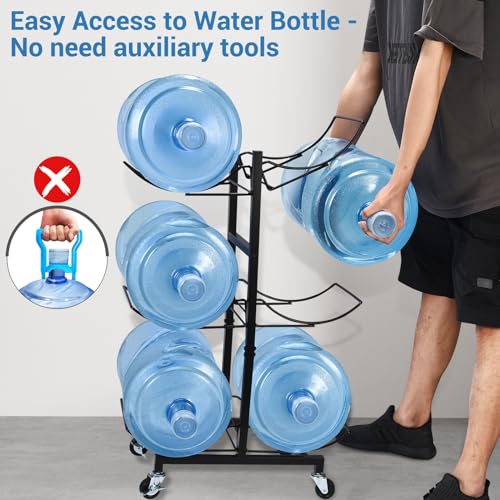 5 Gallon Water Jug Holder with 4 Wheels