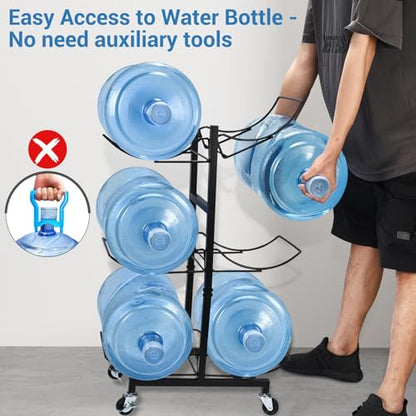 5 Gallon Water Jug Holder with 4 Wheels
