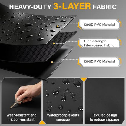 7'9" x 18' Garage Floor Mat 650 GSM Containment Mat for Under Car