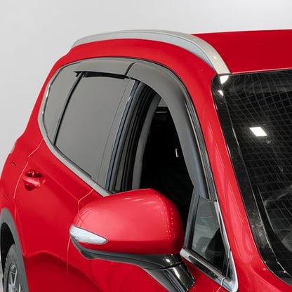 Tape on Extra Durable Rain Guards for Hyundai Santa Fe 2019 (4 Count)