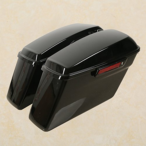 Motorcycle Saddlebags with Black Conversion Brackets Fit For Harley Softail Deluxe Heritage Softail 1984