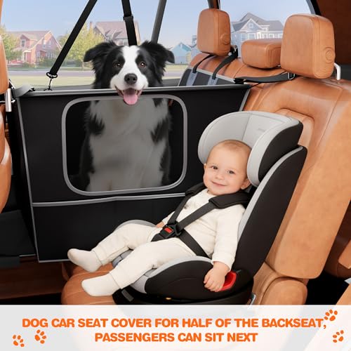 Half Dog Car Seat Cover for Back Seat