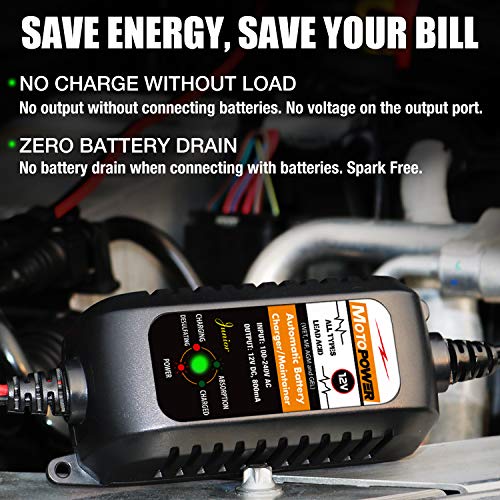 MP00205A 12V 800mA Automatic Battery Charger Maintainer