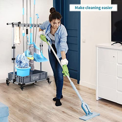 Broom And Mop Holder Put Wet Movable Floor