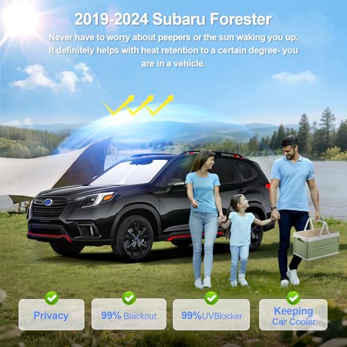 8pcs Car Window Shades for Subaru Forester 2019 (8 Count)