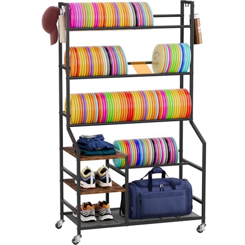 Disc Golf Storage Rack with Wheels