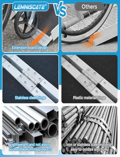 2FT Portable Wheelchair Ramp Aluminum Non