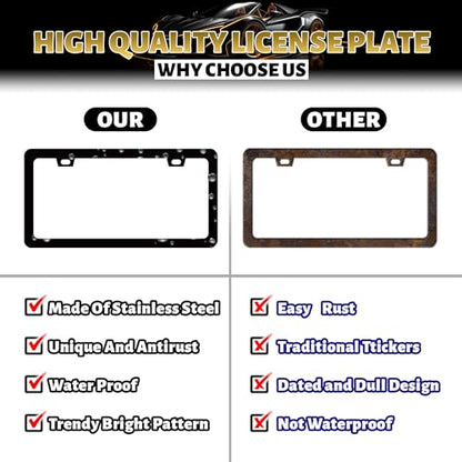 Stainless Steel But Did You Die Momlife License Plate Frame 12.3 x 6.3 Inch