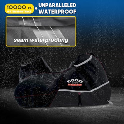 Motorcycle Cover with Side+Top Box Heavy Duty 600D Waterproof for Touring Models Harley Davidson Ultra Limited