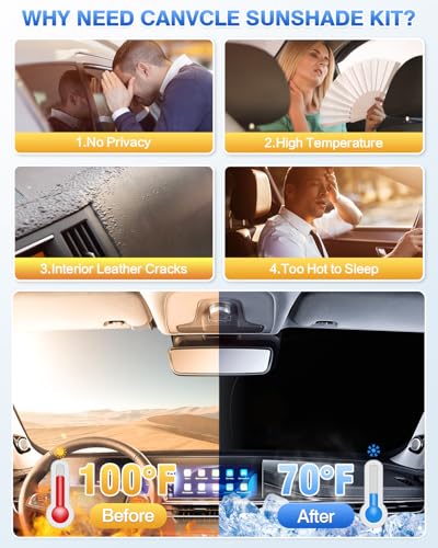Sunshades for 2024 2025 2026 Toyota Land Cruiser Prado 250 Accessories Windshield Sun Shade Side Rear Window Shade Cover Sun Visor Shield Privacy Protection Keep Vehicle Cool Black 8PCS (8 Count)