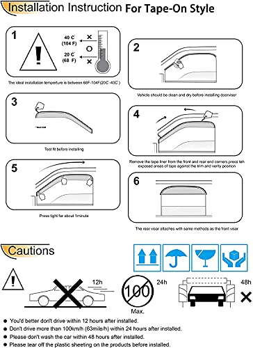Window Visors Rain Guards for 2002 (4 Count)