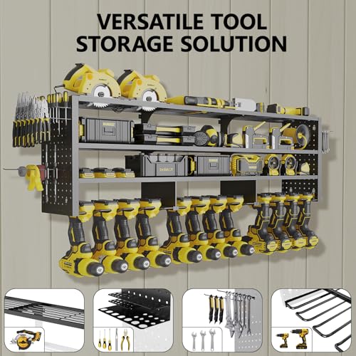 49" W Large Power Tool Organizer Wall Mount
