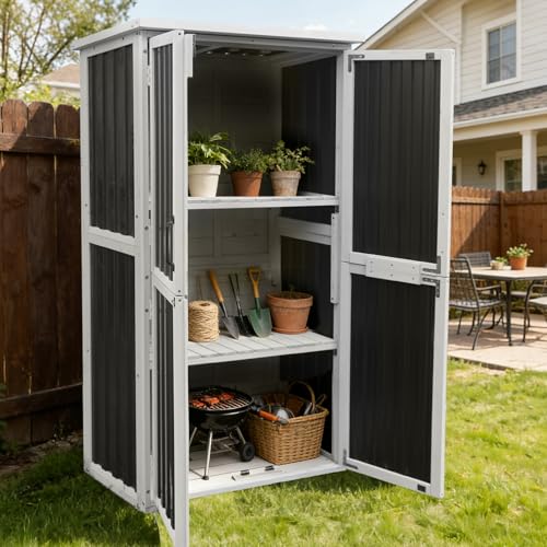 5FT Outdoor Storage Shed with 3