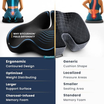 Office Chair Cushion for Back & Tailbone