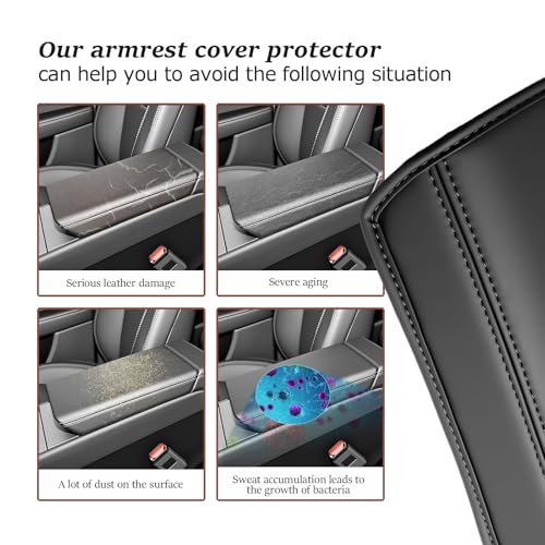 for 2025 2026 Tesla Model Y Armrest Cover for 2025 2026 Tesla Model Y Center Console Cover Tesla Model Y 2025 2026 Accessories Console Cushion 2025 2026 Model Y Seat Box Cover [Durable