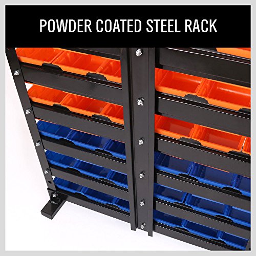 Storage Bins Parts Rack 36Pcs Bin Organizer Garage Plastic Shop Tool