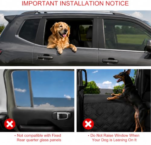 Dog Car Seat Cover for Back Seat with Door Protection