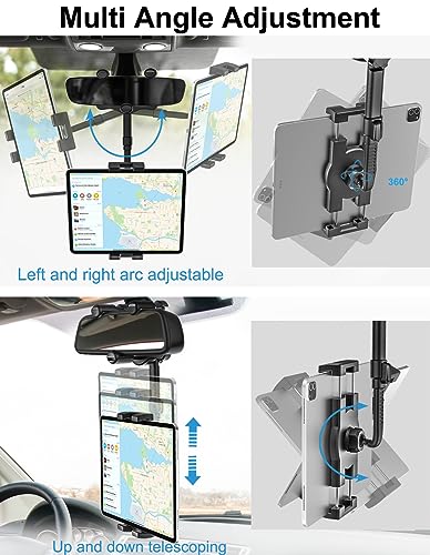Rearview Mirror Tablet Holder for Car