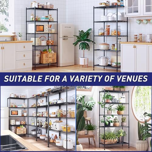 5 Tier Wire Shelving (4 Count)