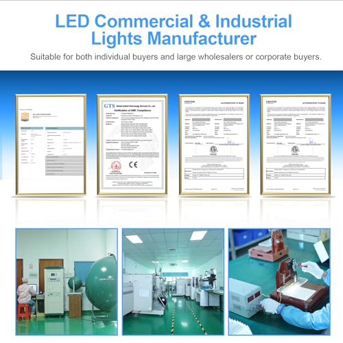 400W LED High Bay Light 56000LM 5000K 120VAC UFO Light IP65 Waterproof Dimmable Commercial Bay Lighting for Workshop