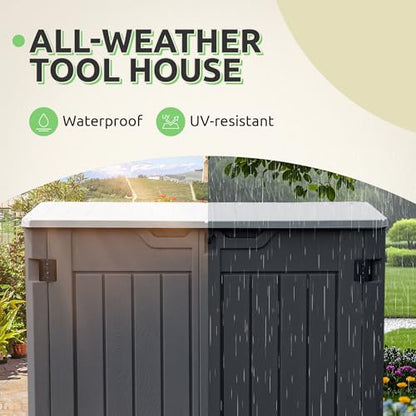 Horizontal Shed with Padlock Latch