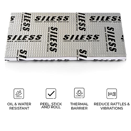 80 mil (2mm) 18 sqft (1.7 sqm) Car Sound Deadening mat - Butyl Automotive Sound Deadener - Noise Insulation and Vibration Dampening Material (18 sqft)
