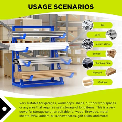Steel Horizontal Storage Rack with 4