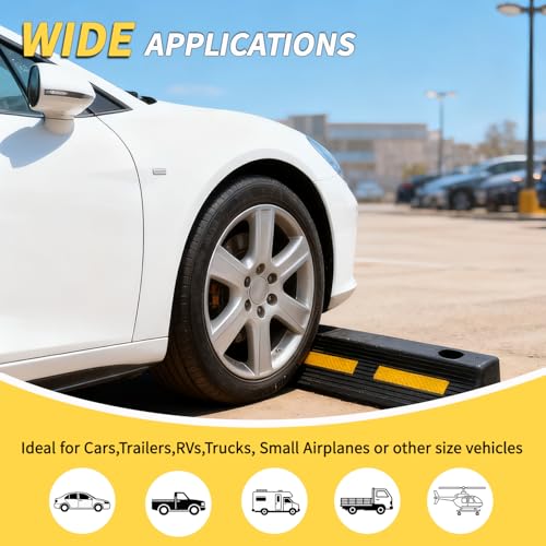 Parking Stopper for Garage Parking with Bolts 3" H 1 Pack