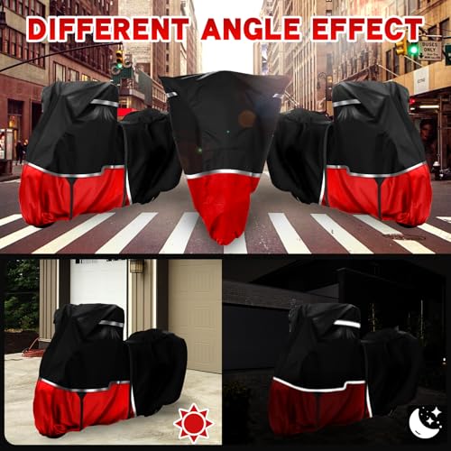 420D Waterproof Motorcycle Cover for Touring Models with Side Top Box